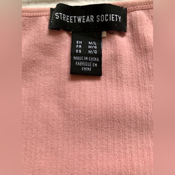 2/15• Baby pink cropped tee • Streetwear Society • Women’s M-L - Picture 3 of 6